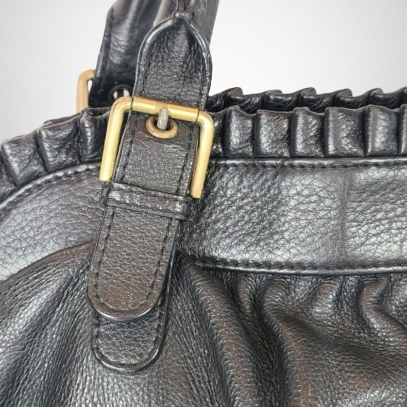 Stunning Dolce & Gabbana Ms Curly Black Leather Large Hobo Handbag - Picture 9 of 16